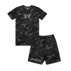 Embroidered Camo T-Shirt and Shorts